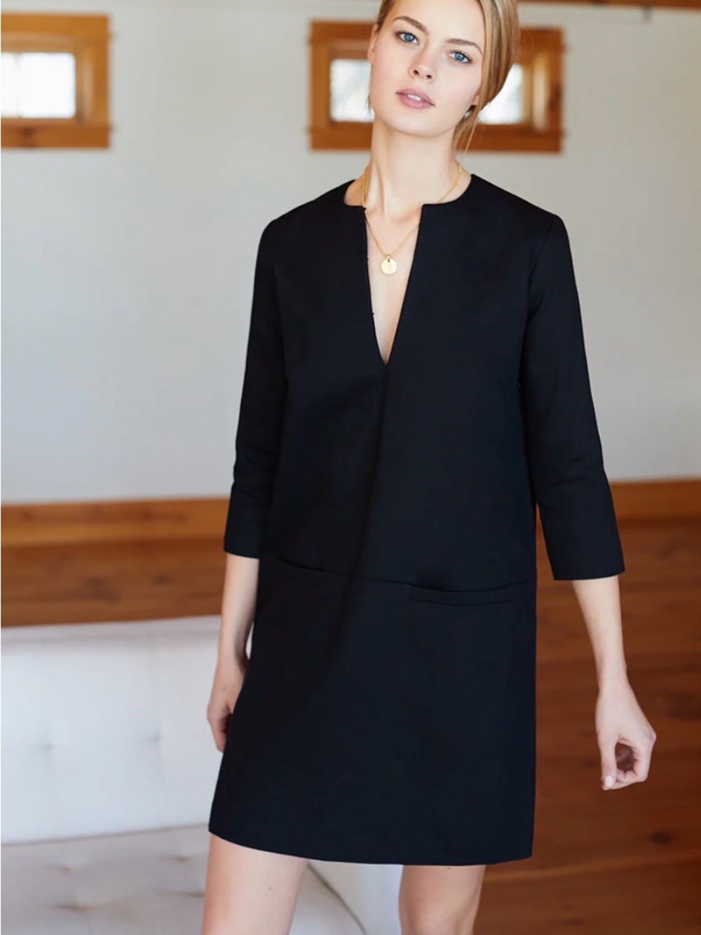 Emerson Fry Classic Mod Black Shift Dress S